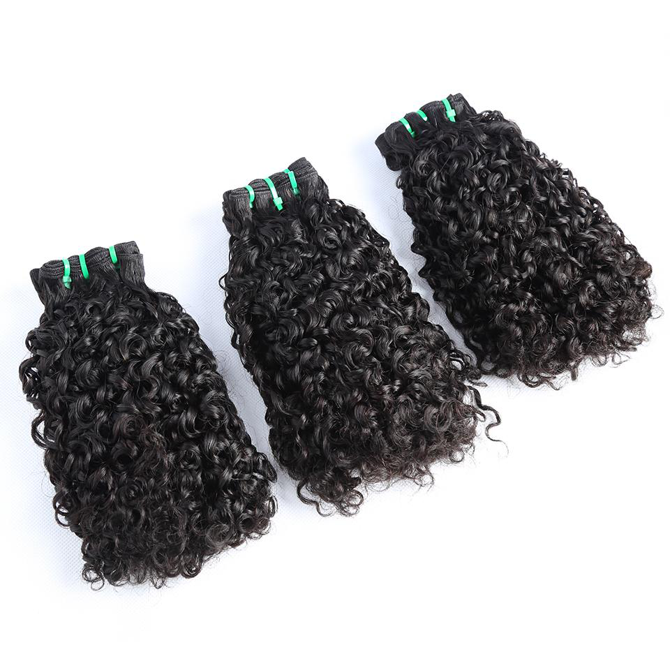 MaBelle Lot de Trois (3) Tissages Double Drawn Water Wave  Noir 12 à 24 Pouces Fabriqués avec des Cheveux Vierges Top Qualité Provenant d'un seul Donneur