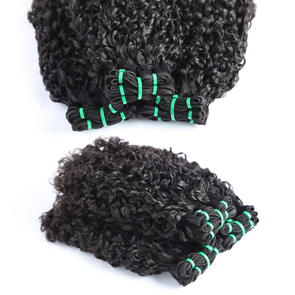 MaBelle Lot de Trois (3) Tissages Double Drawn Water Wave  Noir 12 à 24 Pouces Fabriqués avec des Cheveux Vierges Top Qualité Provenant d'un seul Donneur