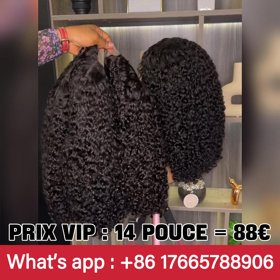 MaBelle Achetez Quatre (4) Perruques et Le Prix de Cette Perruque Coupe Carrée Deep Lace Frontale Couleur Noir 14 Pouces  88€  Seulement