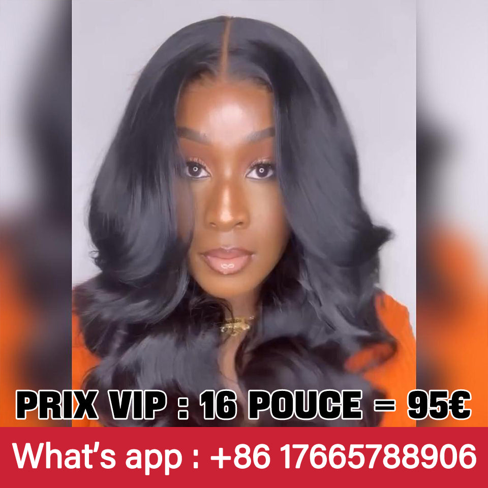 MaBelle  Achetez Quatre (4) Perruques Et Le Prix De Cette Perruque Longue Bouclée Lace Closure Couleur Noir 16 Pouces Densité 250% Est De 95€ Seulement