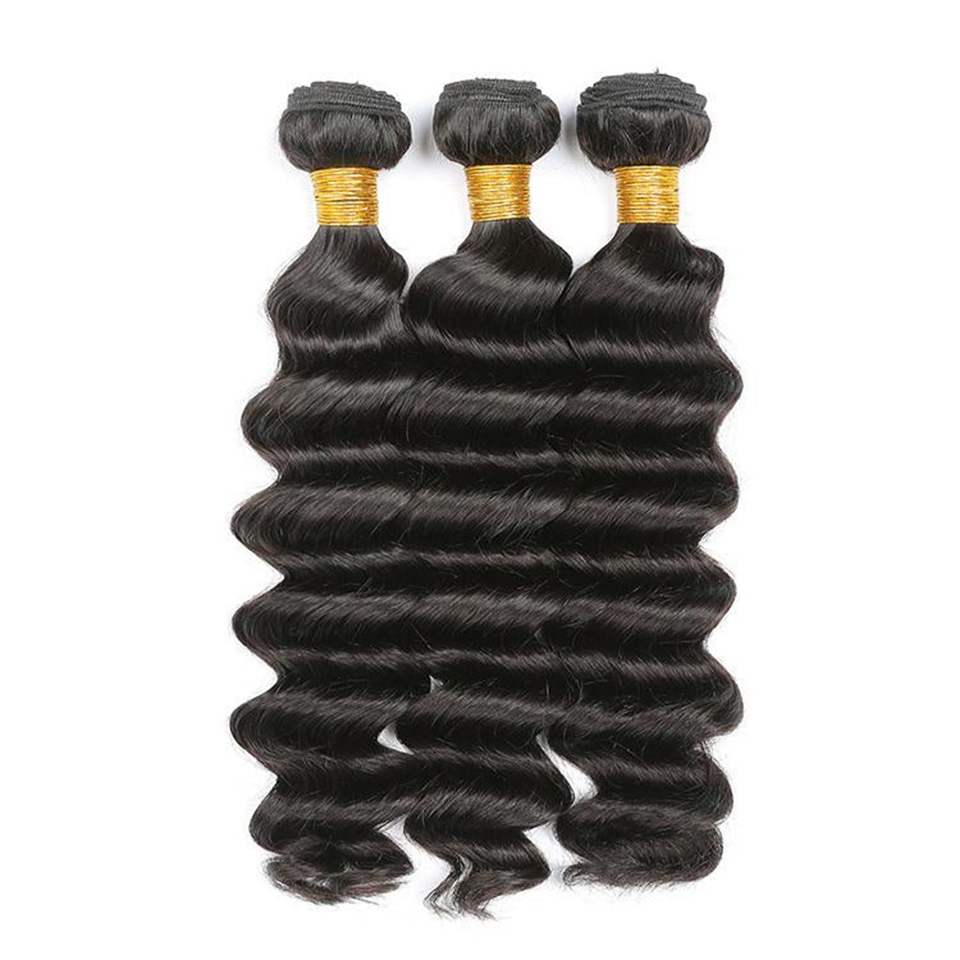 MaBelle Lot de Trois (3) Tissages Raw Hair Bouclés  Noir 10 à 30 Pouces Fabriqués avec des Cheveux 100% Naturels Très Bonne Qualité