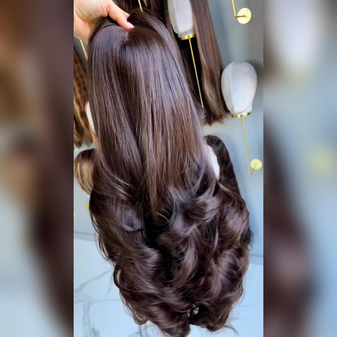 MaBelle Achetez Quatre (4) Perruques Et Le Prix De Cette Perruque Coupe Carrée Body Wave Avec Frange Sans Lace Couleur Noir 20 Pouces Est De 126€ Seulement