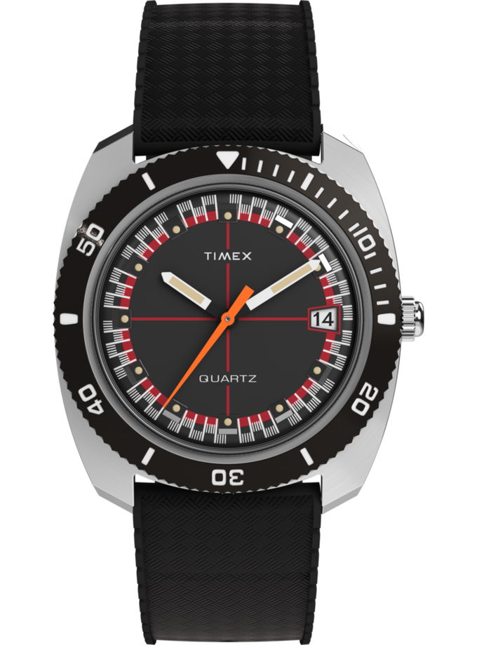 Q Timex Reissue 1971 Velocity 36mm Synthetic Rubber Strap Watch On Sale