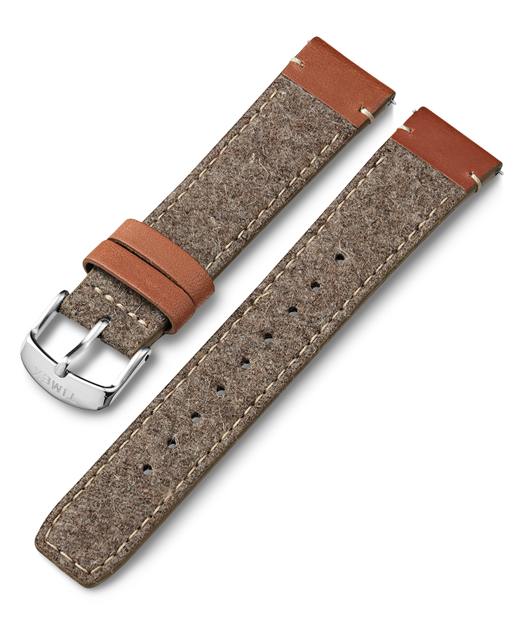 Timex 20mm Fabric Strap with Leather Accents Best Seller