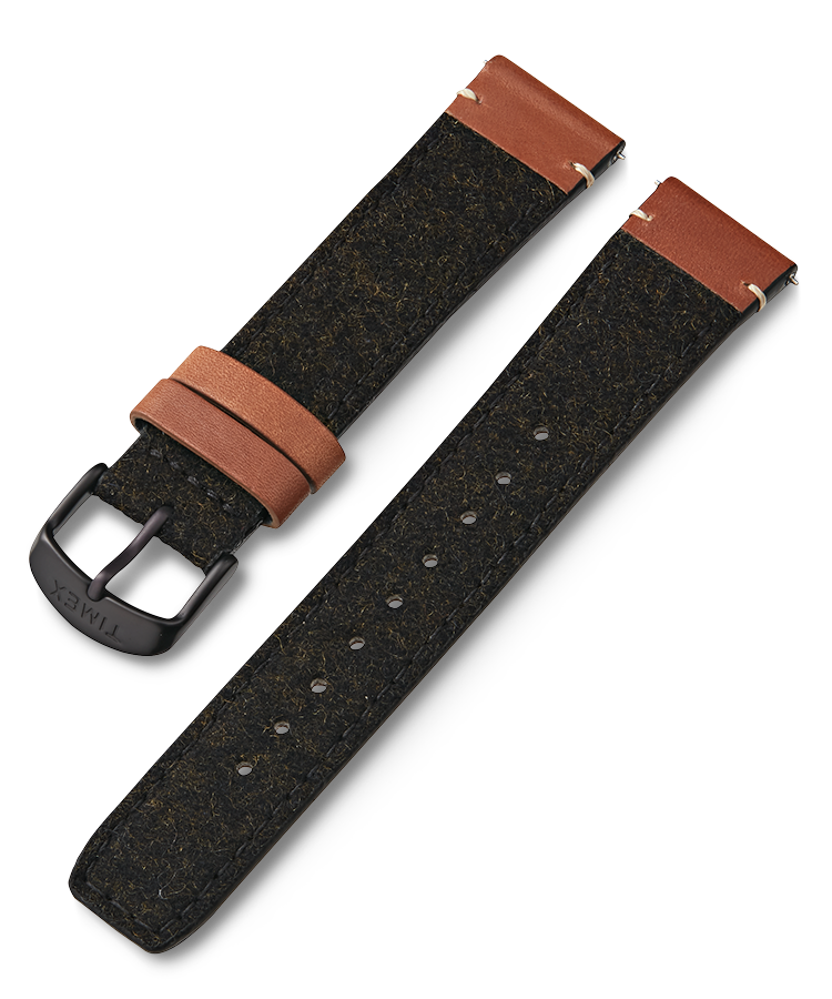 Timex 20mm Fabric Strap with Leather Accents On Sale