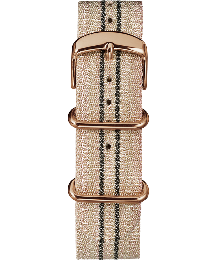 Timex 20mm Metallic Stripe Woven Fabric Slip-Thru Strap New Arrival