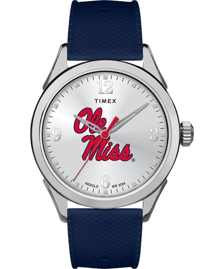 Timex Athena Navy Mississippi Rebels Free shipping