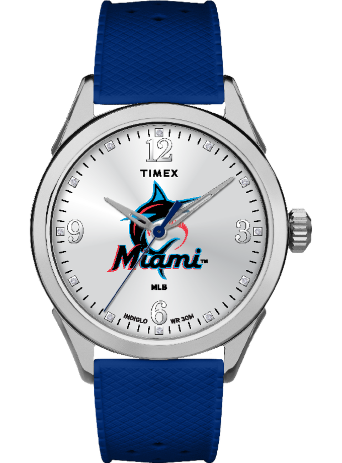 Timex Athena Royal Blue Miami Marlins Same Day Delivery