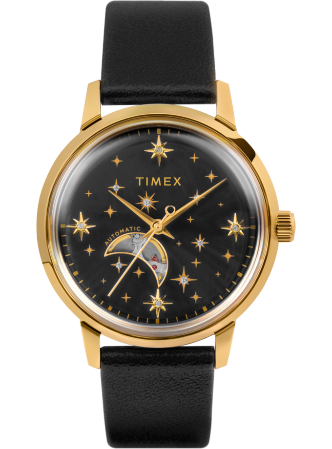 Timex Celestial Automatic 38mm Leather Strap Watch Best Seller