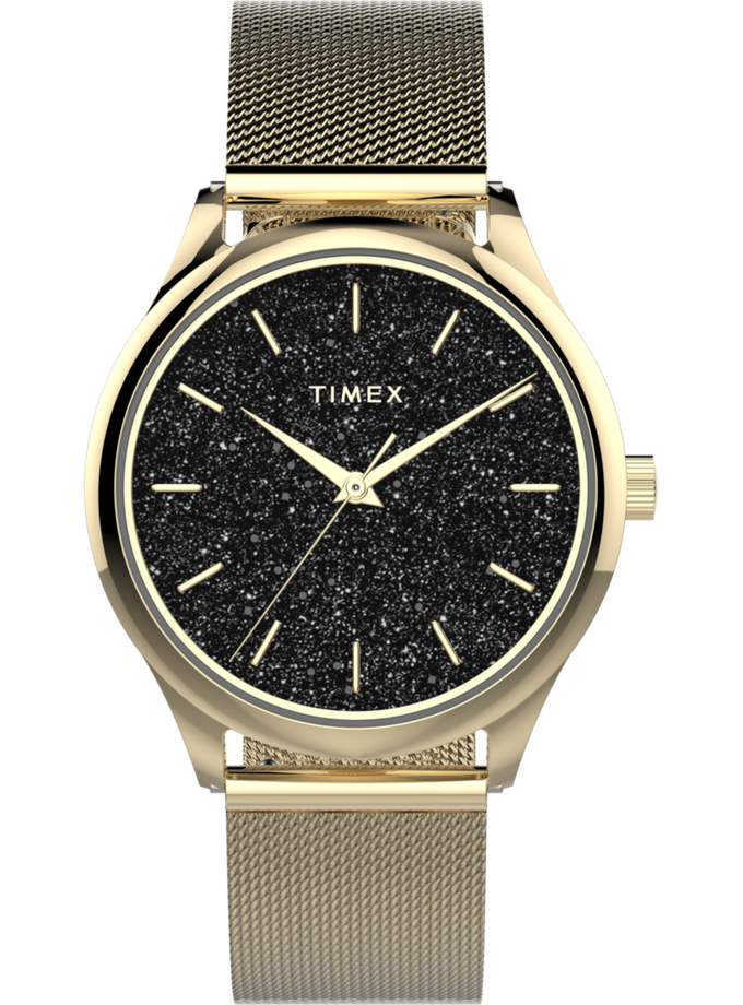 Timex Celestial Opulence 32mm Stainless Steel Mesh Band Watch Free shipping