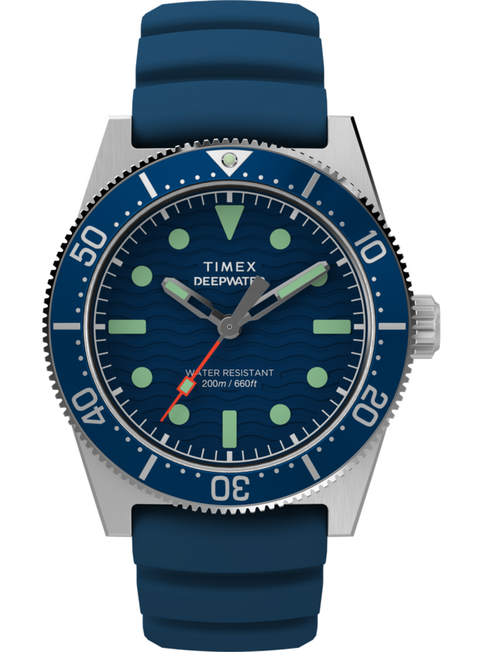 Timex Deepwater Reef 200 41mm Synthetic Rubber Strap Watch    Best Buy