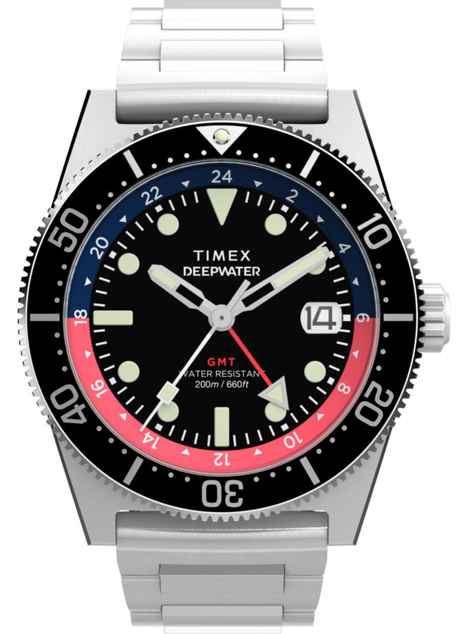 Timex Deepwater Reef 200 GMT 41mm Stainless Steel Bracelet Watch Best Seller