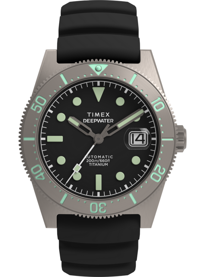 Timex Deepwater Reef 200 Titanium Automatic 41mm Synthetic Rubber Strap Watch New Arrival