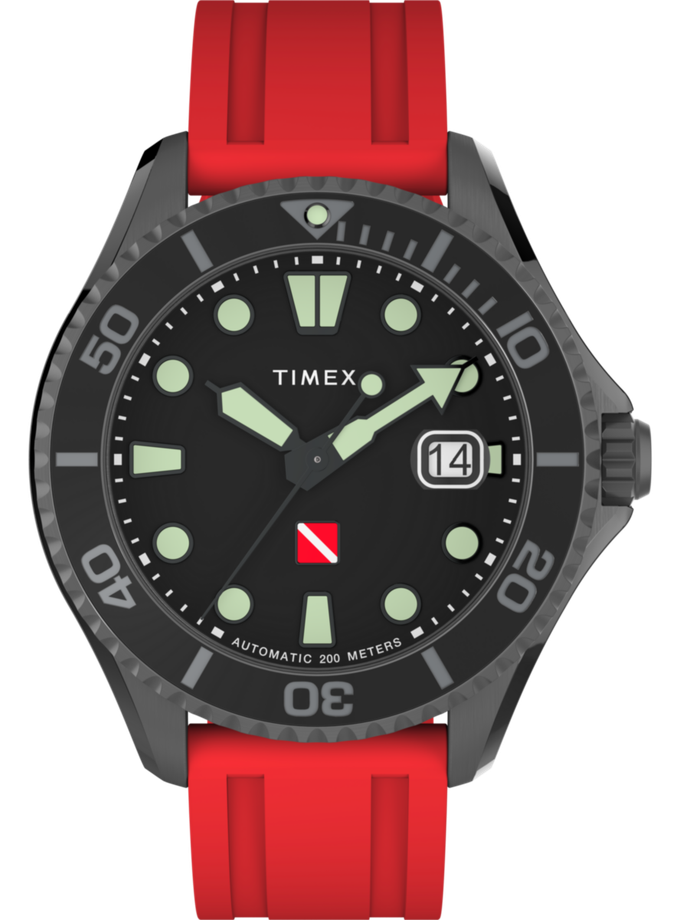 Timex Deepwater Tiburón Automatic 43mm Synthetic Rubber Strap Watch For Sale