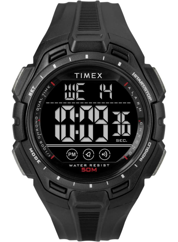 Timex Digital 43mm Resin Strap Watch Free shipping