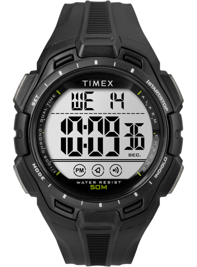 Timex Digital 43mm Resin Strap Watch High Quality