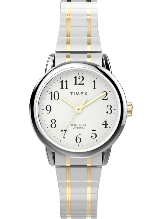 Timex Easy Reader 25mm Stainless Steel Expansion Band Watch On Sale