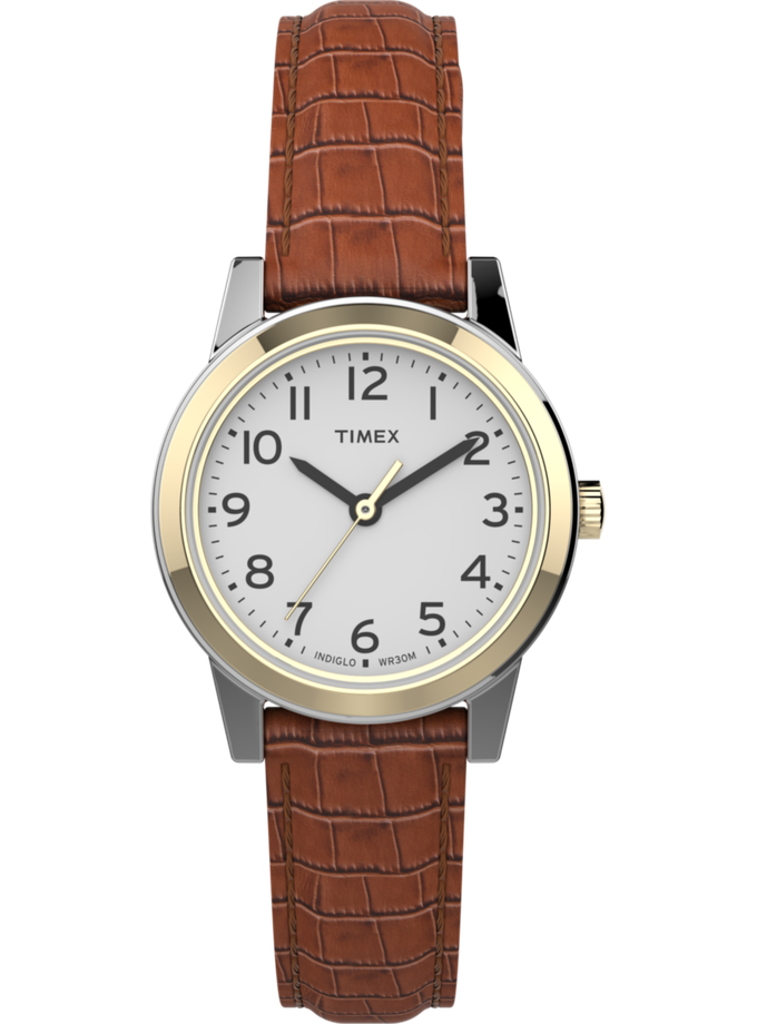 Timex Easy Reader® 26mm Leather Strap Watch Same Day Delivery