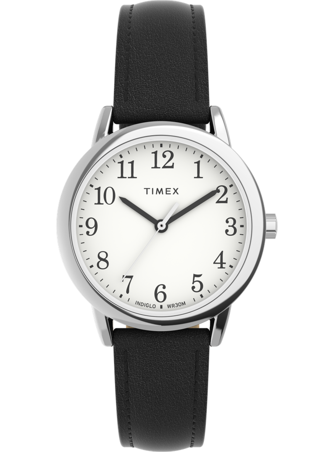 Timex Easy Reader® 30mm One-Time Adjustable Leather Strap Watch For Sale