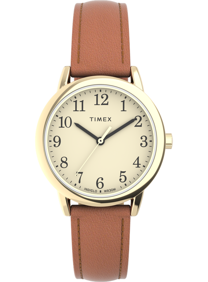 Timex Easy Reader® 30mm One-Time Adjustable Leather Strap Watch Free shipping