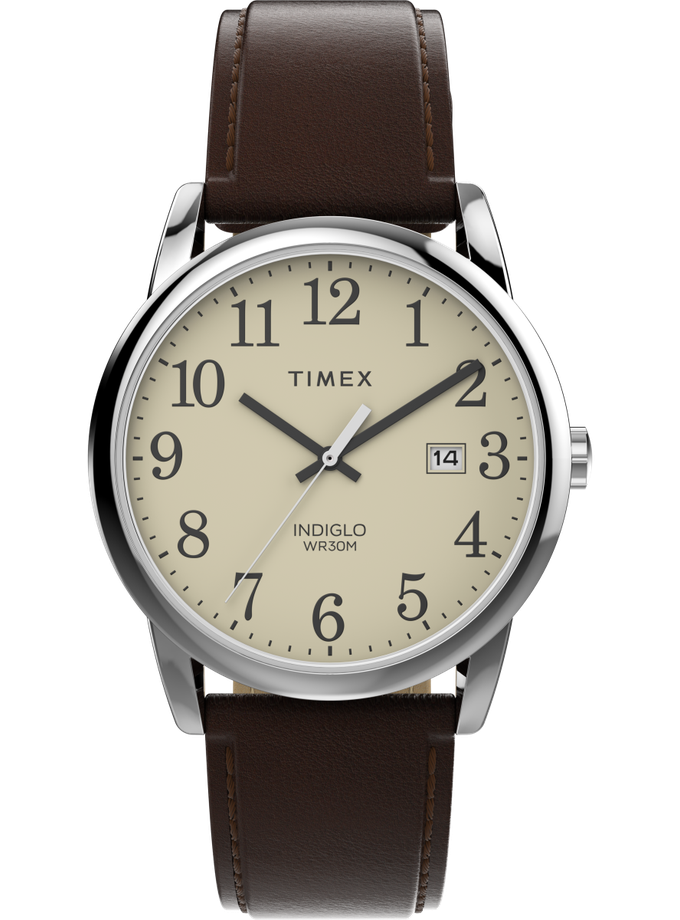 Timex Easy Reader® 38mm One-Time Adjustable Leather Strap Watch Best Price