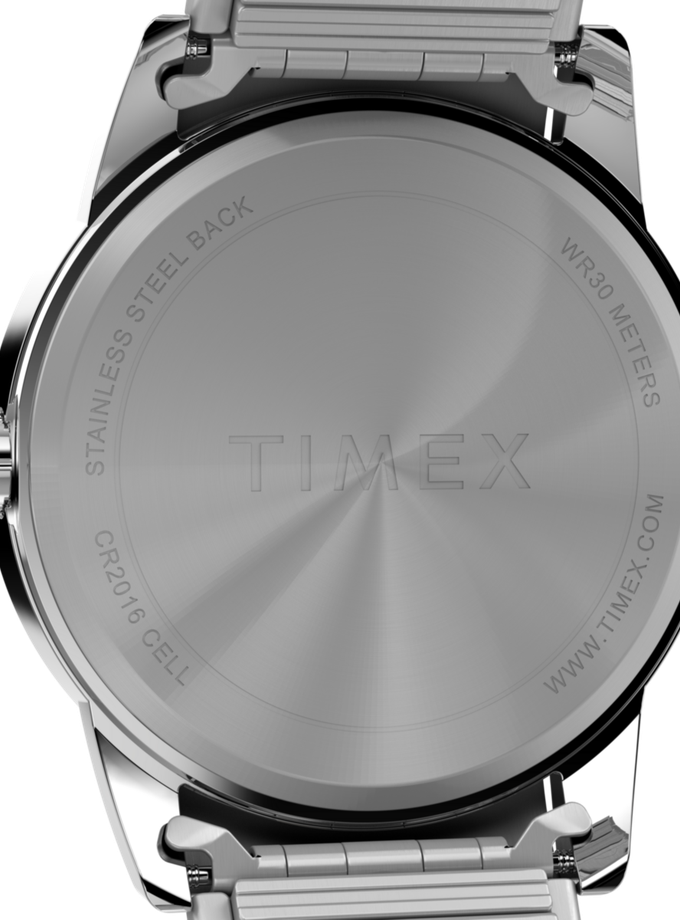 Timex Easy Reader 38mm Stainless Steel Expansion Band Watch Free shipping