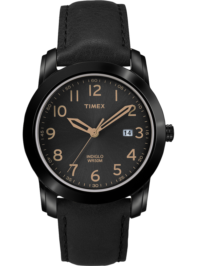 Timex Easy Reader 39mm Leather Strap Watch For Sale