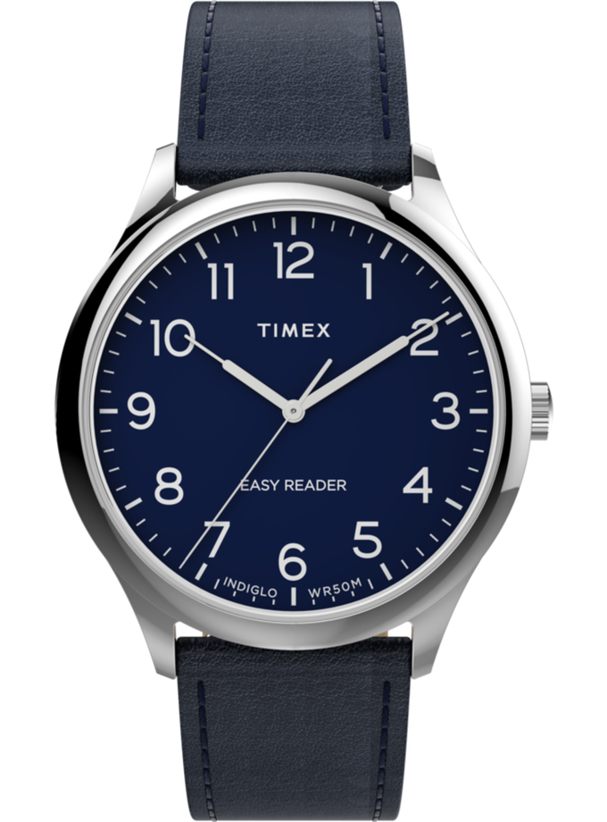 Timex Easy Reader® 40mm Leather Strap Watch Best Price