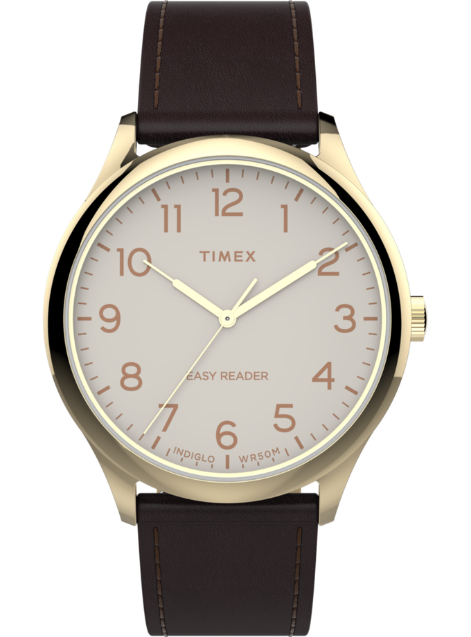 Timex Easy Reader® 40mm Leather Strap Watch New Arrival