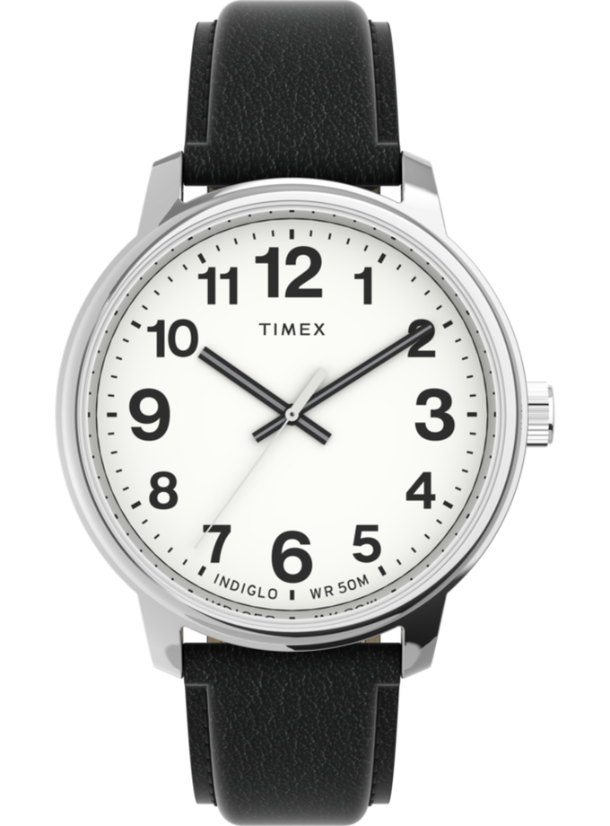 Timex Easy Reader Bold 43mm Leather Strap Watch New Arrival