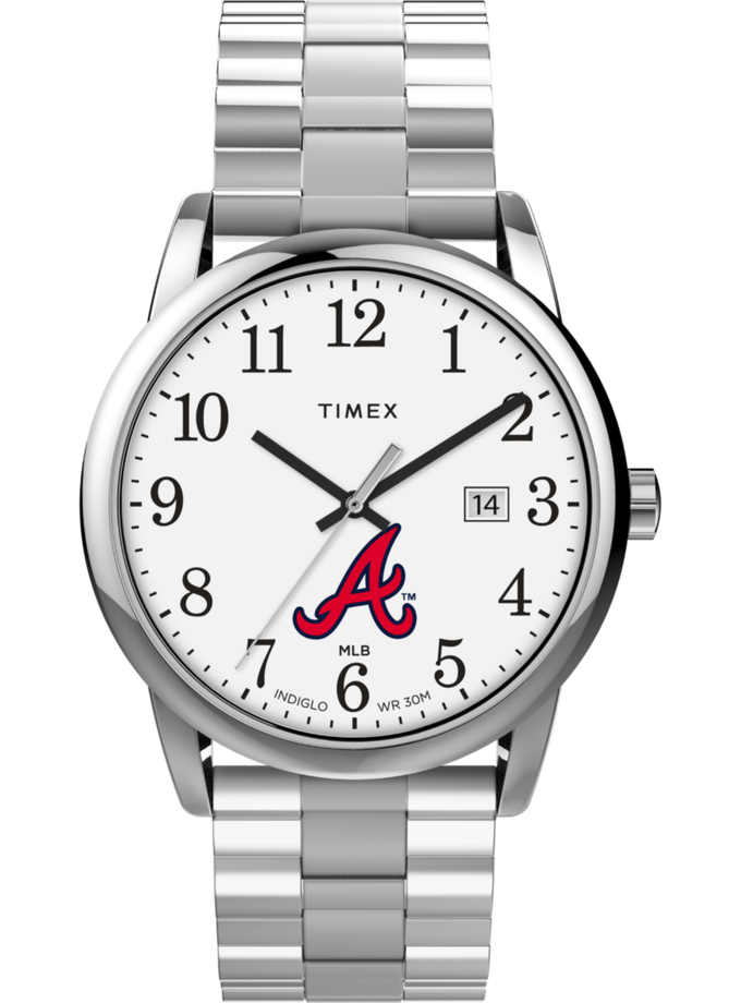 Timex Easy Reader Bracelet Atlanta Braves Same Day Delivery