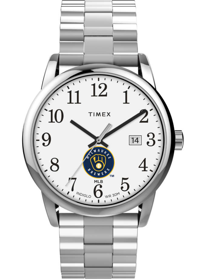 Timex Easy Reader Bracelet Milwaukee Brewers Best Price