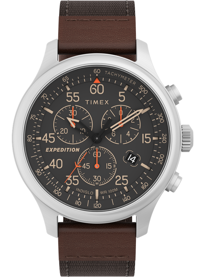 Timex Expedition® Field Chronograph 43mm Mixed Material Strap Watch High Quality