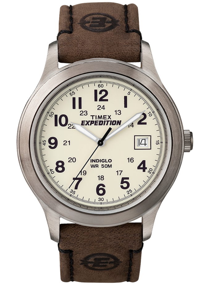 Timex Expedition Metal Field 37mm Leather Strap Watch Same Day Delivery