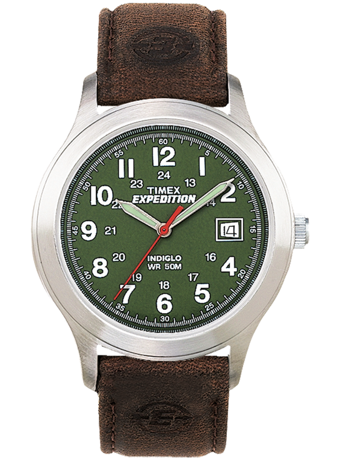 Timex Expedition Metal Field 39mm Leather Strap Watch Same Day Delivery