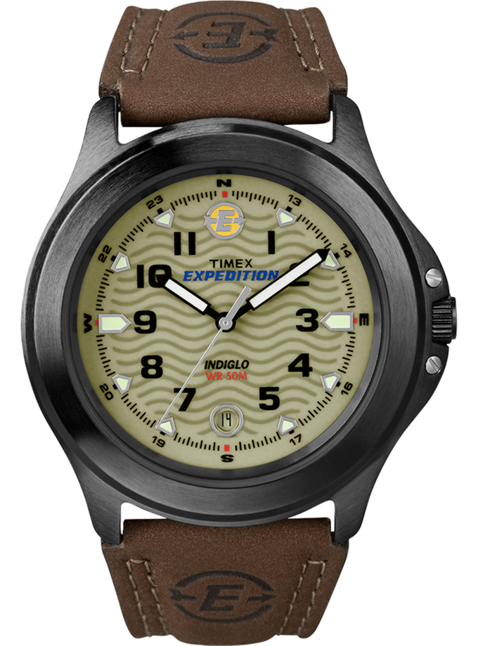 Timex Expedition Metal Field 40mm Leather Strap Watch Free shipping