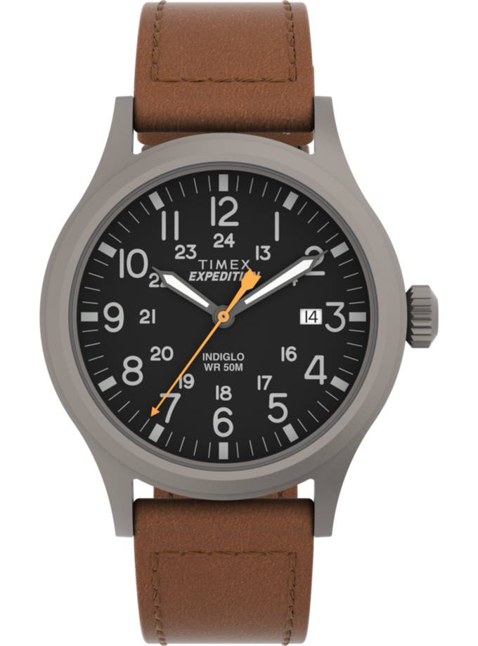 Timex Expedition Scout 40mm Leather Strap Watch For Sale