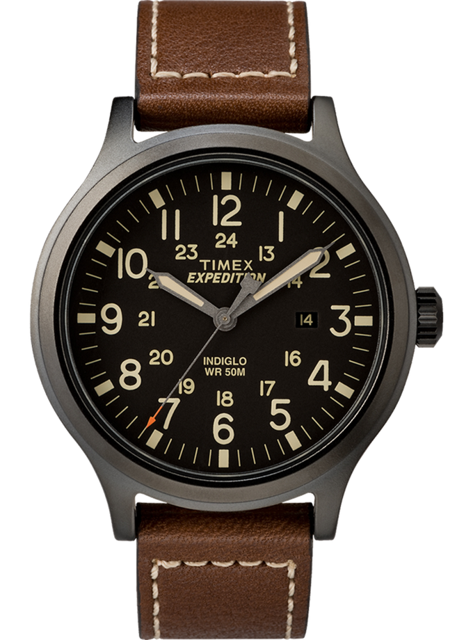 Timex Expedition Scout 43mm Leather Strap Watch New Arrival