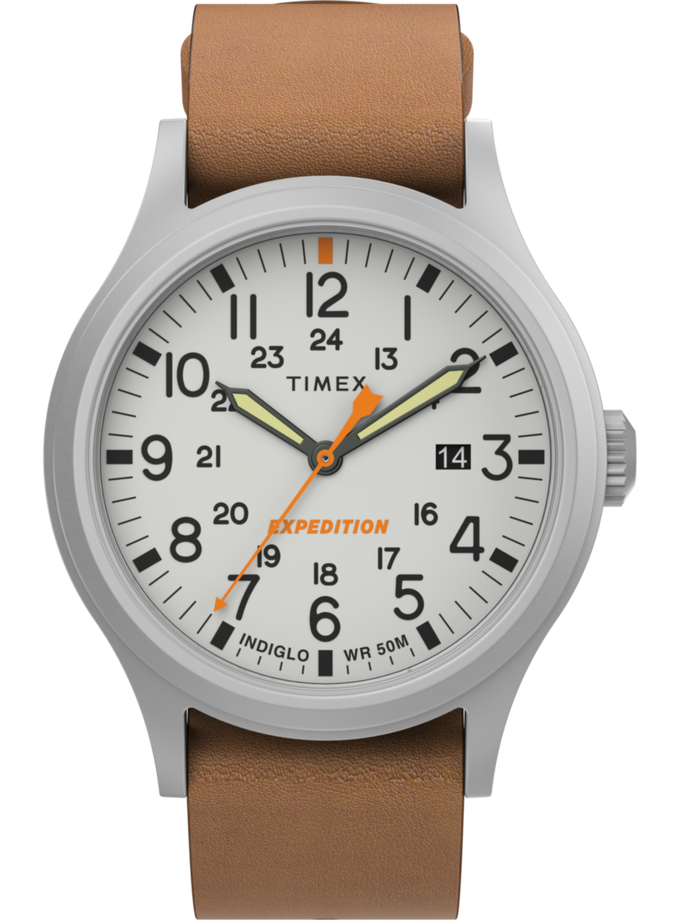 Timex Expedition Sierra 40mm Leather Strap Watch On Sale