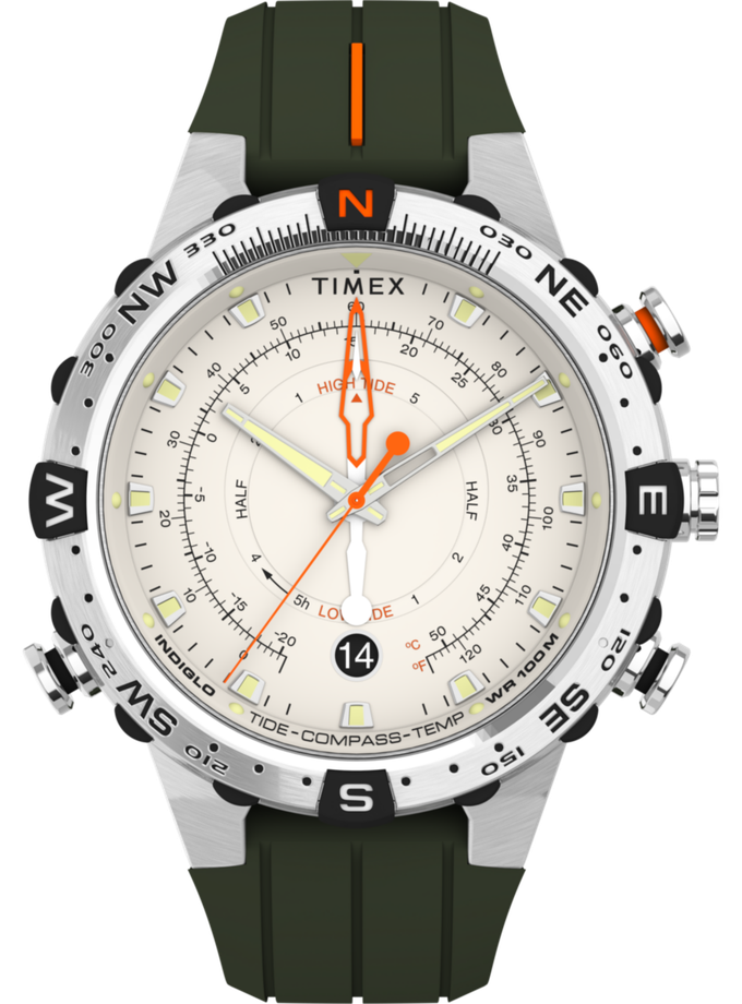 Timex Expedition Tide-Temp-Compass 45mm Silicone Strap Watch For Sale