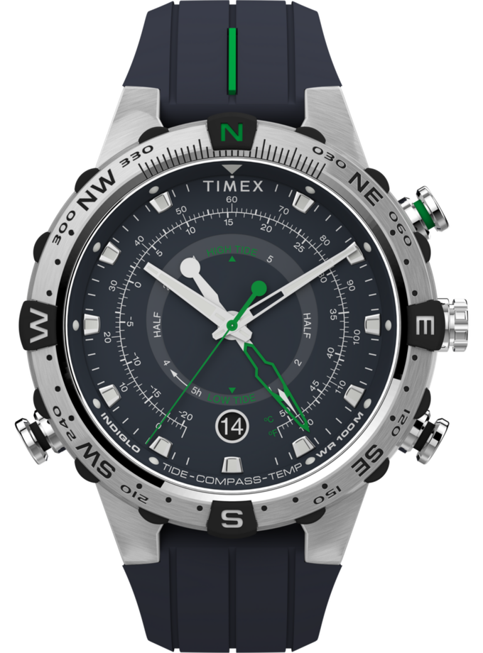 Timex Expedition Tide-Temp-Compass 45mm Silicone Strap Watch New Arrival