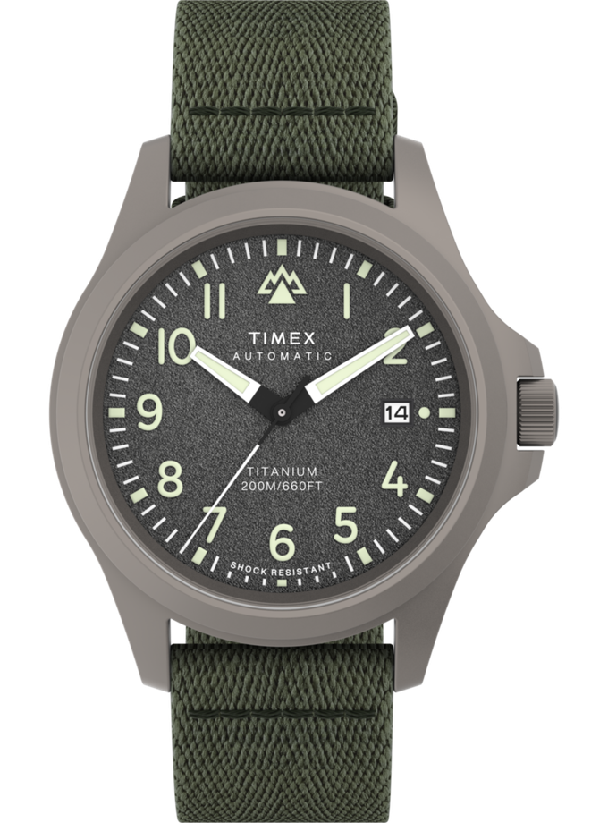 Timex Expedition Titanium Automatic 41mm Recycled Fabric Strap Watch High Quality