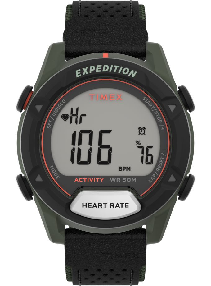 Timex Expedition® Trailblazer+ 43mm Mixed Material Strap Watch Best Price