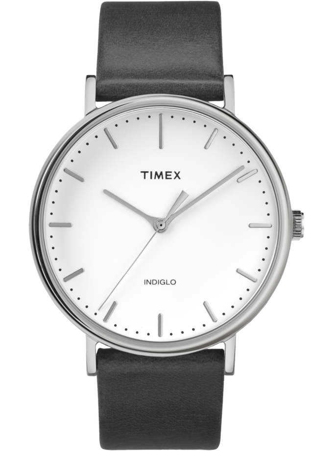 Timex Fairfield 41mm Leather Strap Watch Best Buy