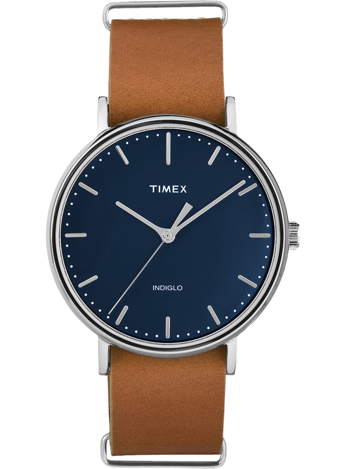 Timex Fairfield Slip-Thru 41mm Leather Strap Watch New Arrival