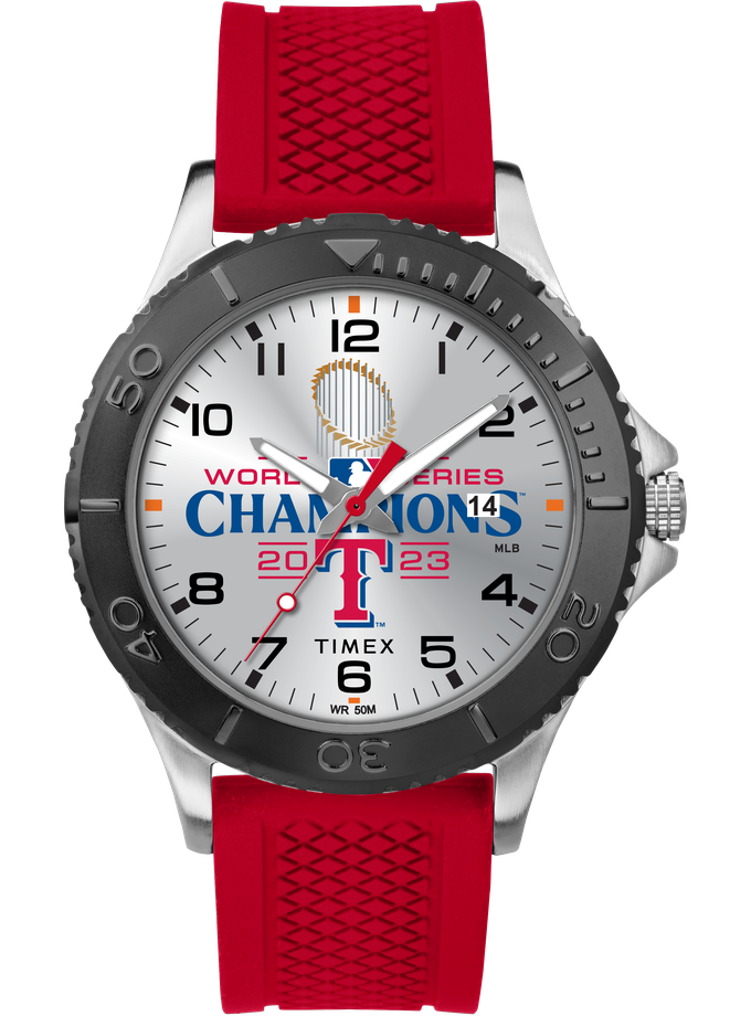 Timex Gamer Texas Rangers World Series 42mm Silicone Strap Watch Same Day Delivery