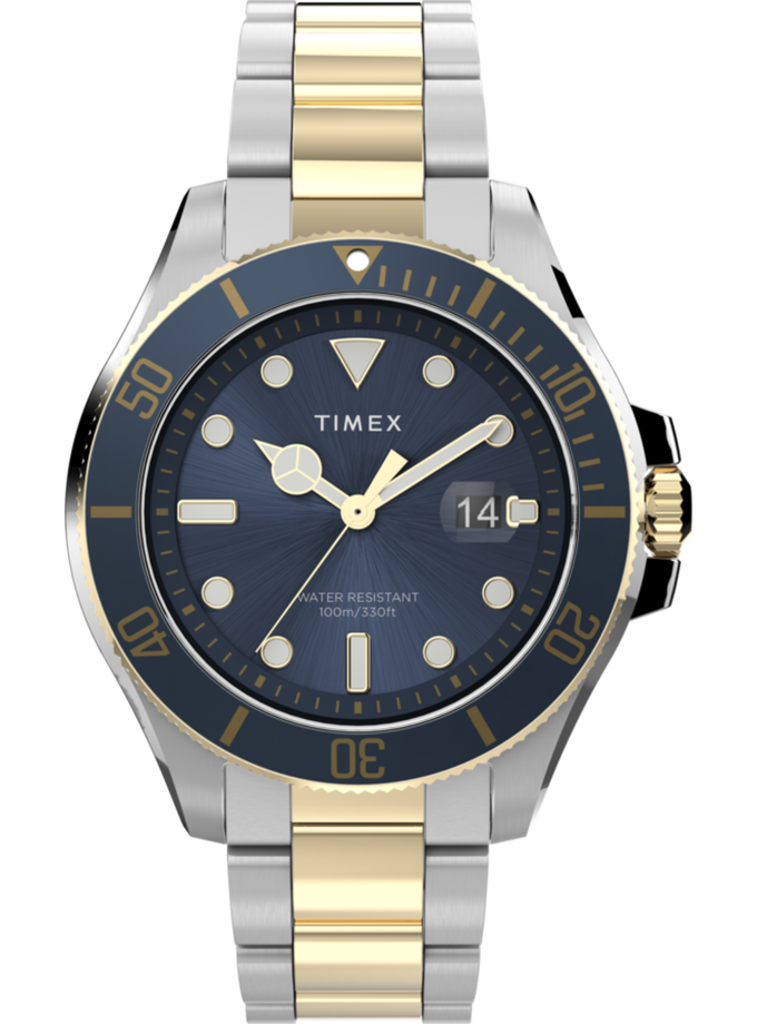 Timex Harborside Coast 43mm Stainless Steel Bracelet Watch High Quality