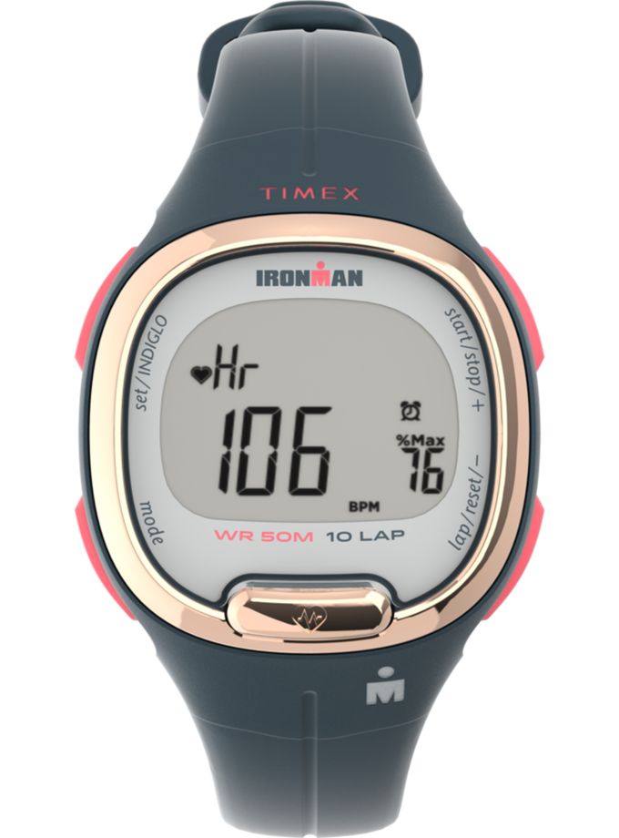 Timex Ironman HeartFIT™ Transit+ 33mm Resin Strap Activity and Heart Rate Watch Same Day Delivery