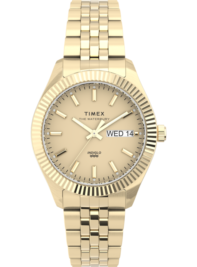 Timex Legacy Boyfriend 36mm Stainless Steel Bracelet Watch On Sale