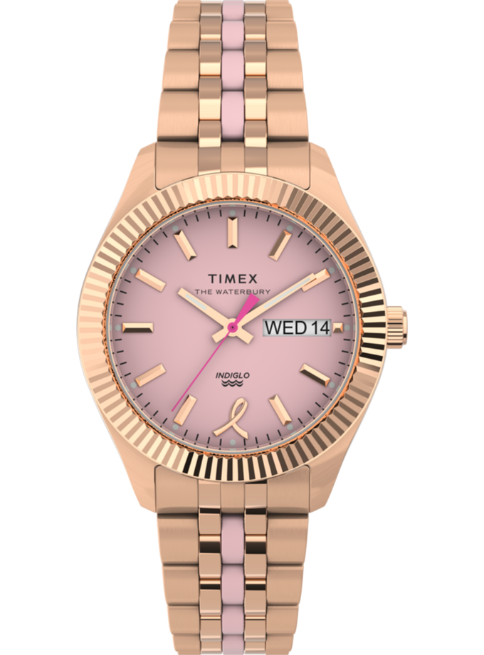 Timex Legacy Boyfriend x BCRF 36mm Stainless Steel Bracelet Watch On Sale